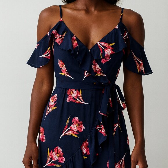 Express Womens Flowy Floral Dress - M - Picture 1 of 7